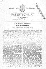 TTitle page of the patent specification DE 37435, part of the world document heritage