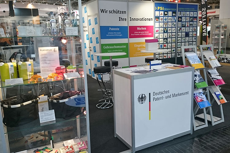 DPMA information booth at the PSI Show Düsseldorf