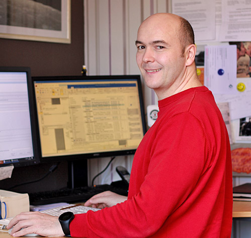 Markus Niemann in seinem Homeoffice