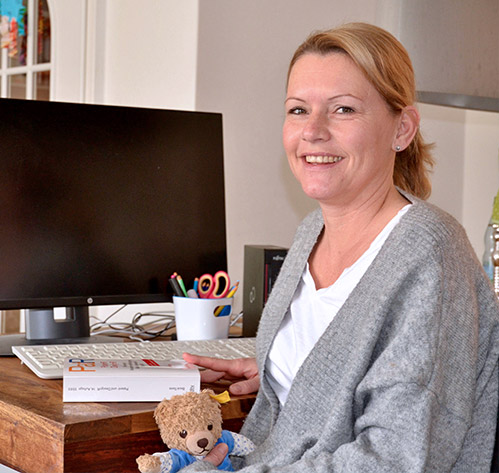 Dr. Veronika Kleißl in ihrem Homeoffice