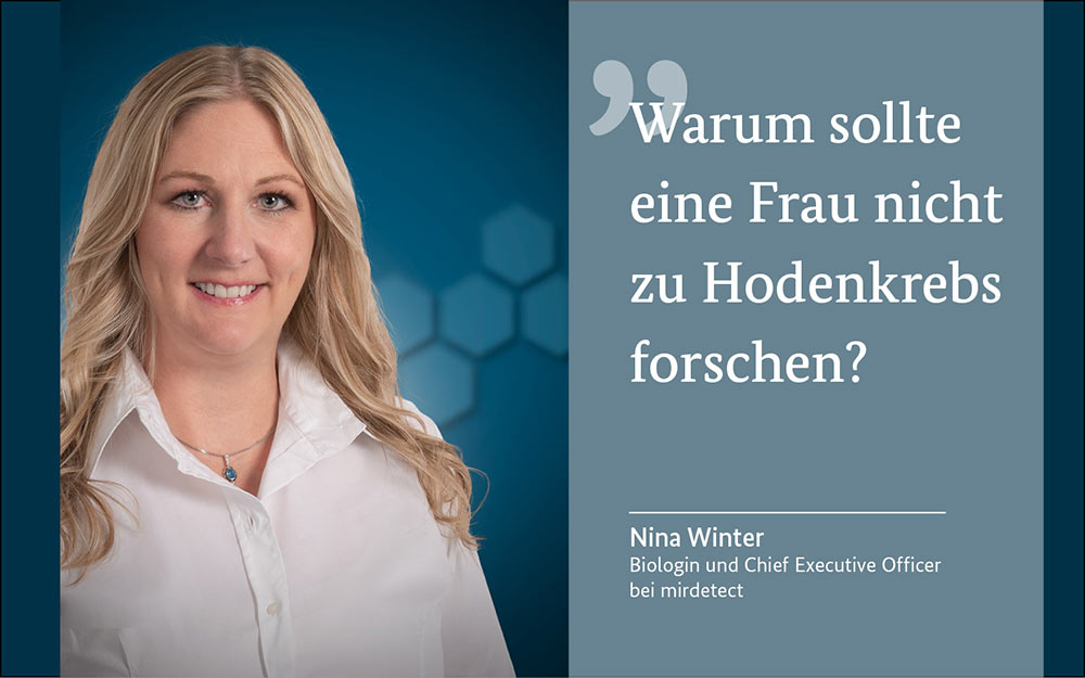 Nina Winter - Warum sollte eine Frau nicht zu Hodenkrebs forschen?, Bildnachweis: DPMA