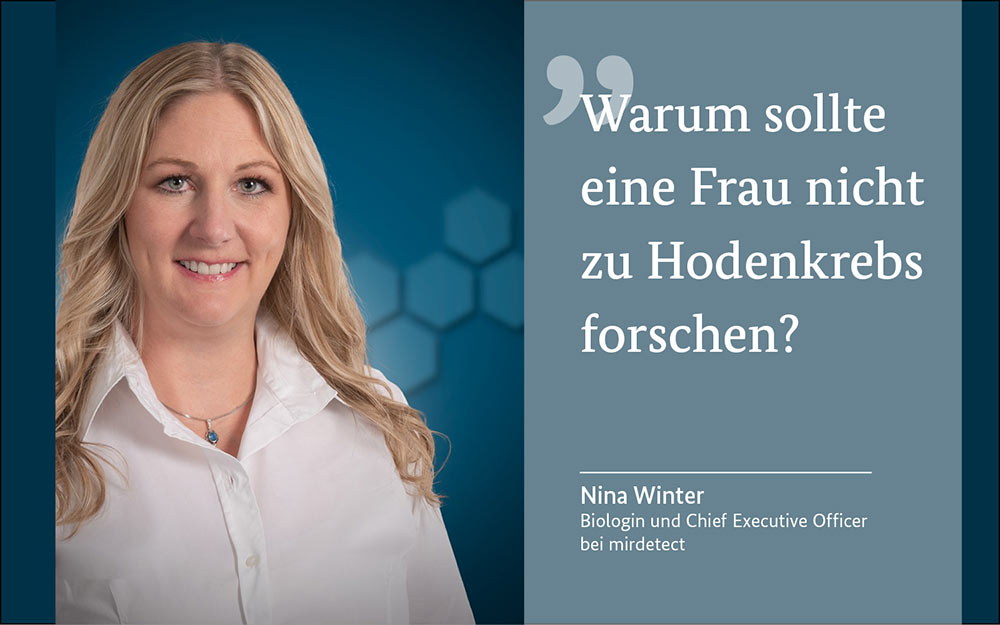 Nina Winter - Warum sollte eine Frau nicht zu Hodenkrebs forschen?, Bildnachweis: DPMA