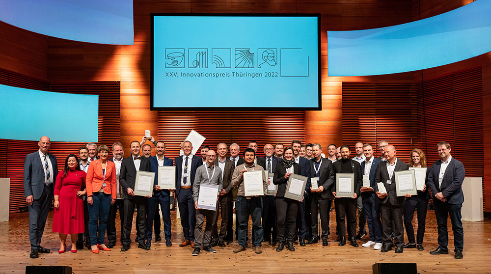 The award winners of the XXV Thuringia Innovation Award 2022, Photo: © STIFT, Henry Sowinski