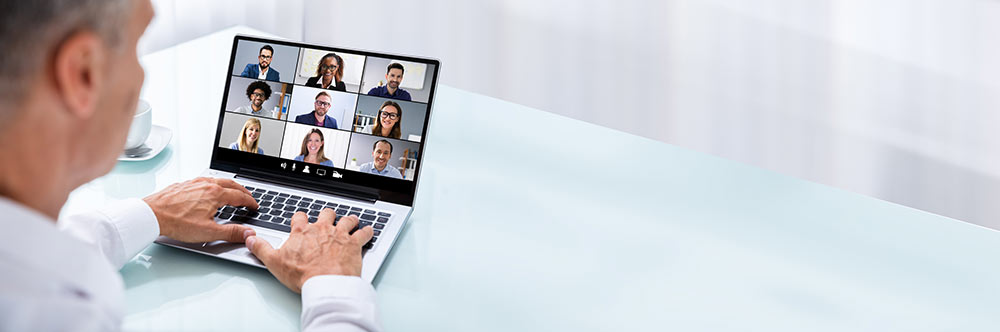 Video conference exchange: Hearings can now take place digitally too. Photo: iStock.com/AndreyPopov