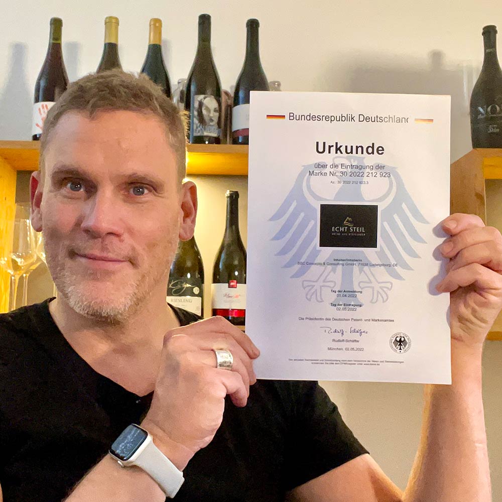 Björn Seidel, Passion & Wine, Ludwigsburg Schutzrecht-Selfie Björn Seidel