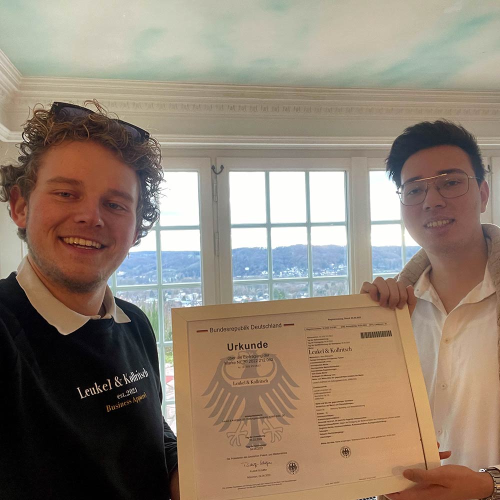 Raphael Leukel und Justus Kollritsch, Leukel & Kollritsch UG, Köln Schutzrecht-Selfie Leukel und Kollritsch