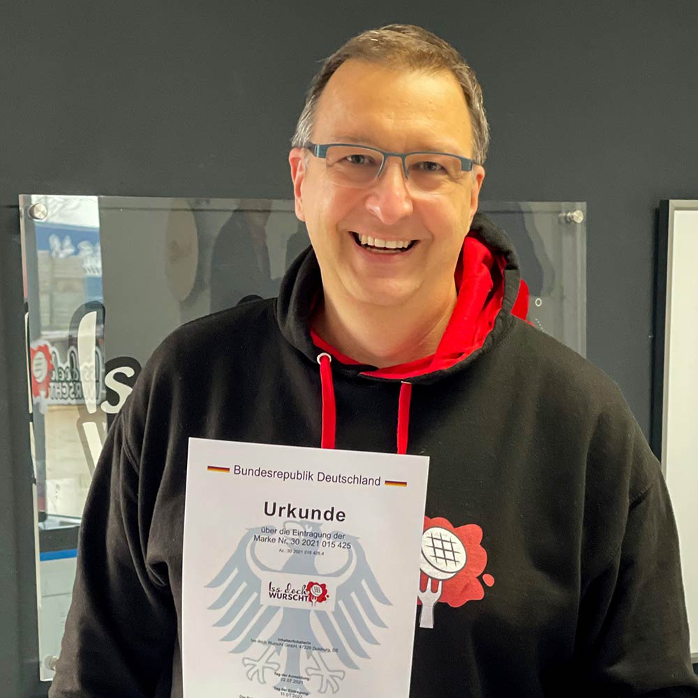 Marco Peters, Iss doch Wurscht GmbH, Duisburg Schutzrecht-Selfie Marco Peters