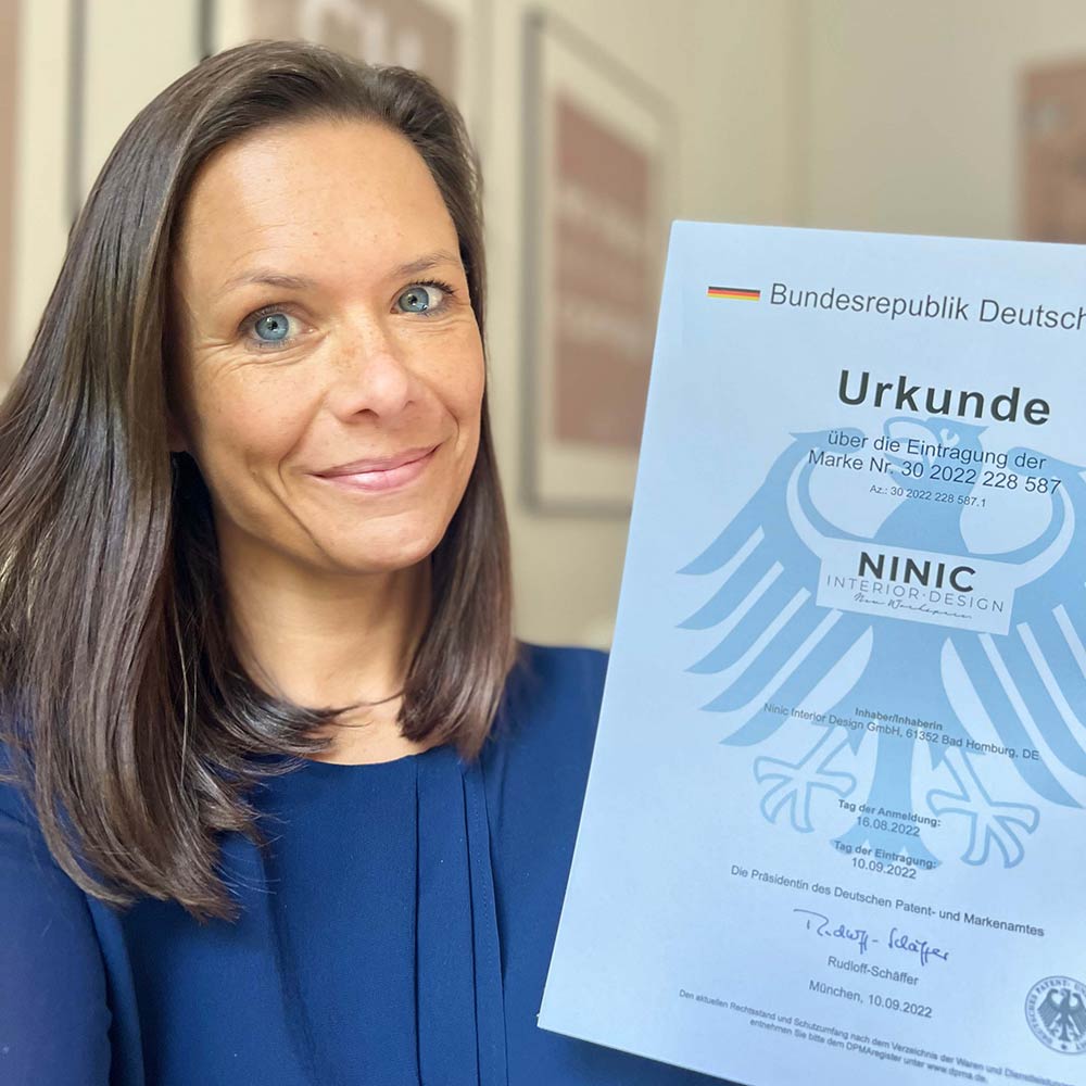 Natascha Ninic, NINIC Interior Design GmbH, Bad Homburg Schutzrecht-Selfie Natascha Ninic