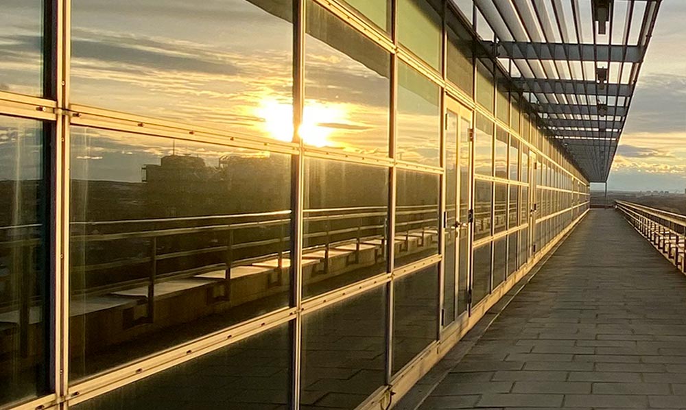 Blick vom Dach des DPMA-Gebäudes in München, Bildnachweis: DPMA
