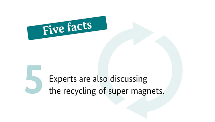 Five facts: 5. Experts are also discussing the recycling of super magnets.