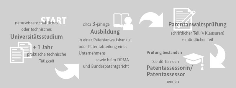 Grafik "Zulassung Patentanwaltsausbildung"