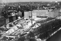 Baustelle des neubaus, 1950er Jahre