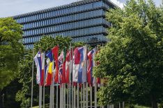 European flags in front of EPO