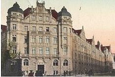 Alte Postkarte: Kaiserliches Patentamt, Haupteingang