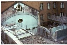 Ruine des Recherchesaals in Berlin