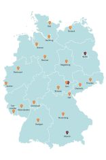 Map of Patent Information Centres in Germany