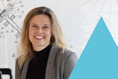 Junge Frau und Titel: "Tag der Frauen und Mädchen in der Wissenschaft"