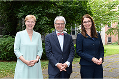 Dr. Angelika Schlunck, Staatssekretärin im BMJ, mit Ulrich Deffaa und DPMA-Präsidentin Eva Schewior