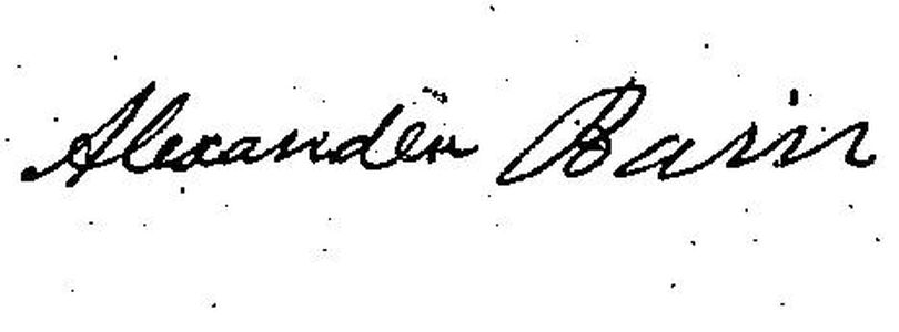 Alexander Bain's signature