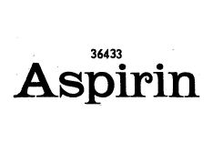 Brand no.36433: Aspirin