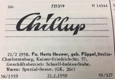 Registerauszug der Marke Chillup