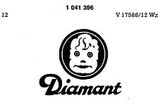 stylized head with writing "Diamond"