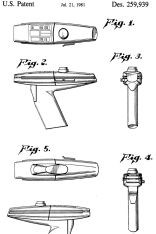 Laser gun used on the "Enterprise" (US259939 Des.)