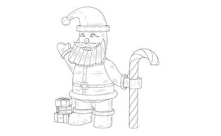 Santa Claus als Patentzeichnung