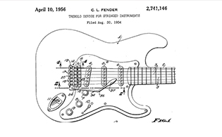 Patentzeichnung E-Gitarre