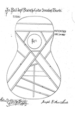 Frühes Patent für eine Deckenbeleistung (Bracing) von 1867