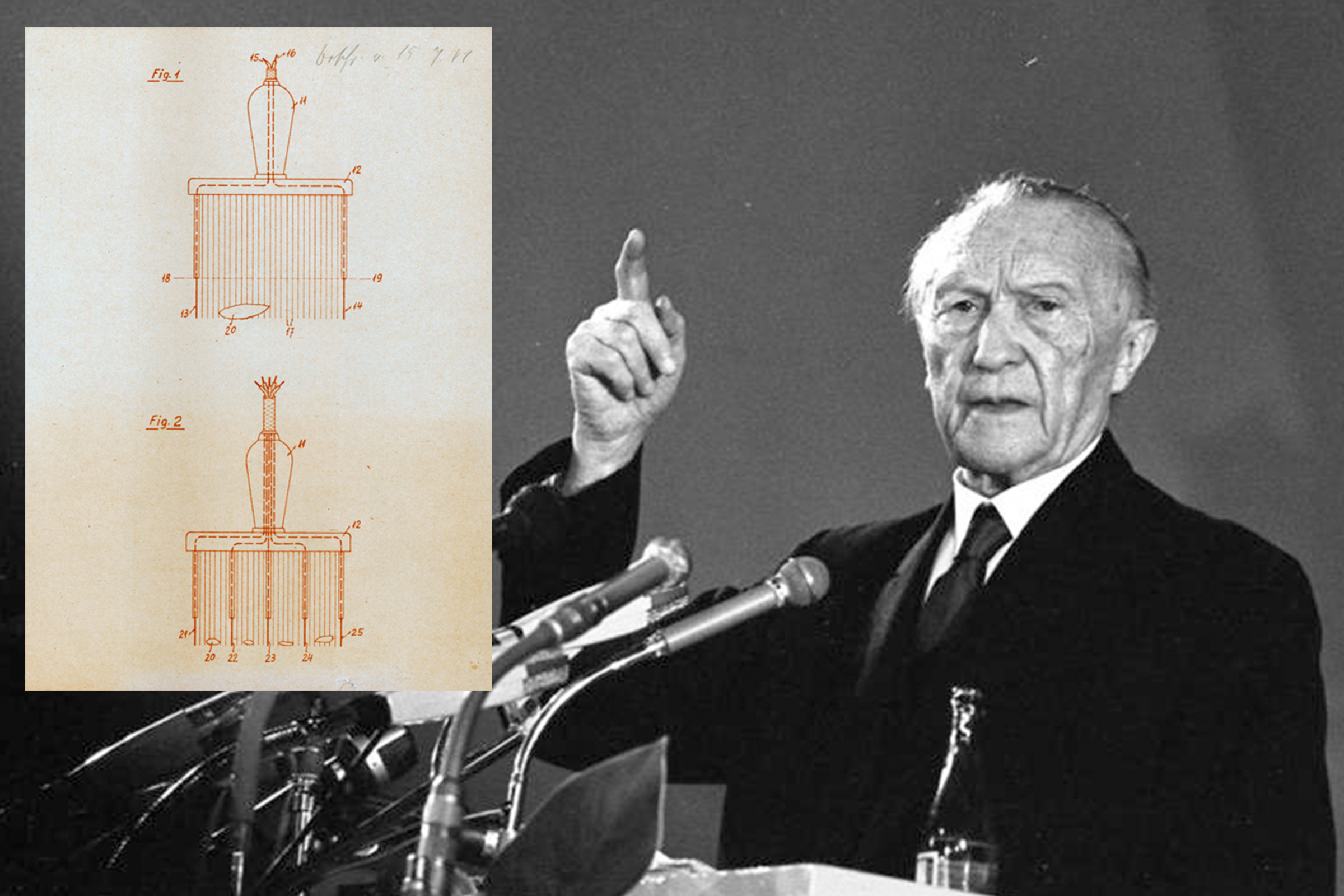 Adnnauer und Patentschrift