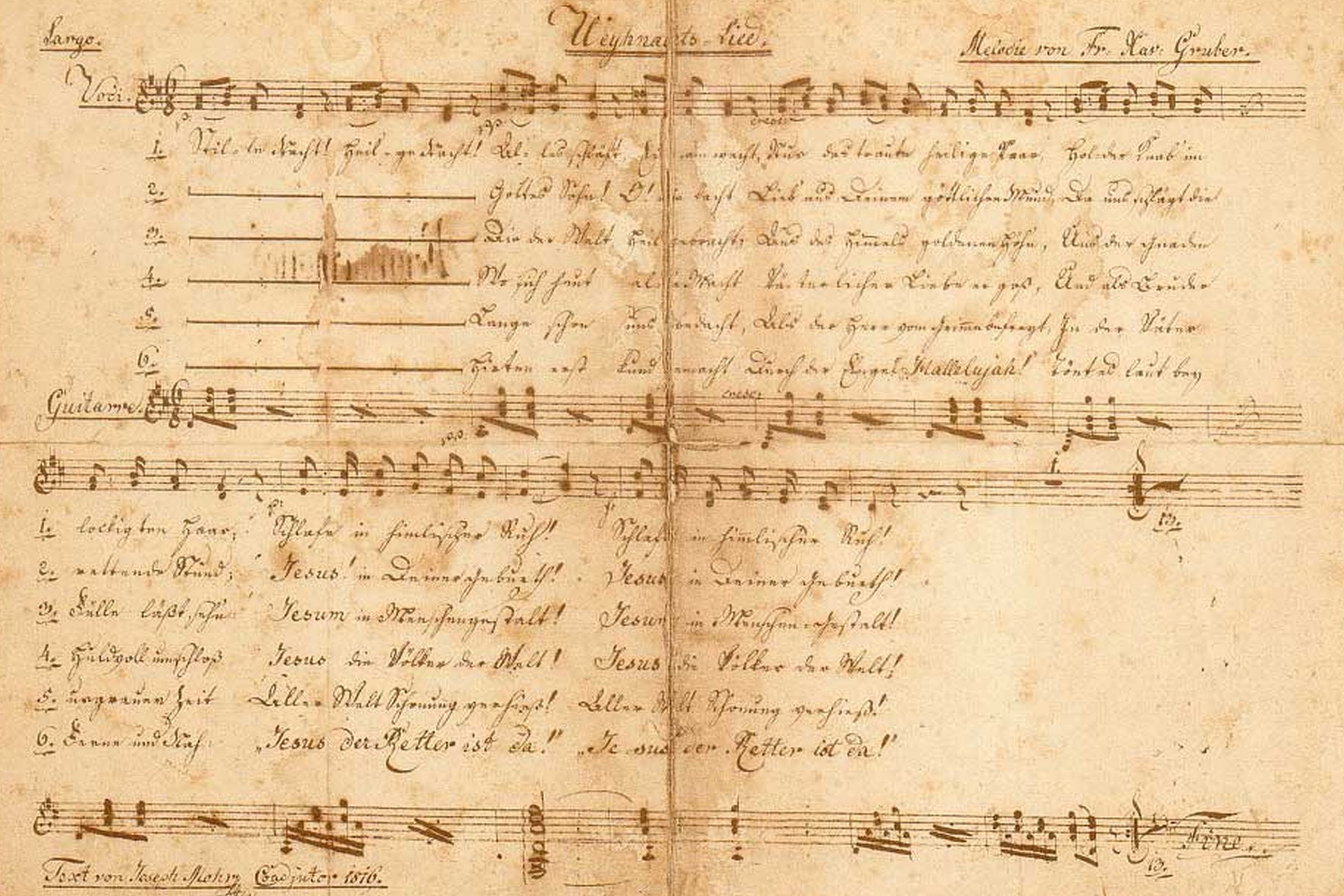 Autograph des Liedes
