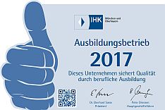 Urkunde Ausbildungsbetrieb