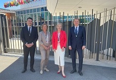 Die DPMA-Delegation vor dem WIPO-Gebäude in Genf