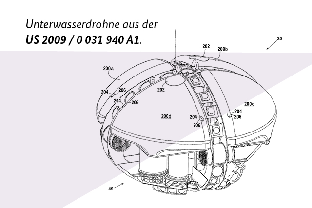 Patentzeichnung Unterwasserdrohne