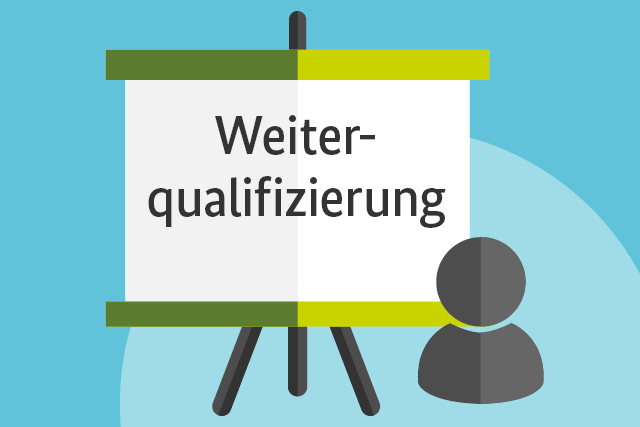 Flipchart mit Person und Text: "Dozententätigkeiten"