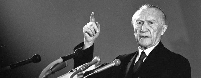 Konrad Adenauer at the party conference of the CDU in 1965 