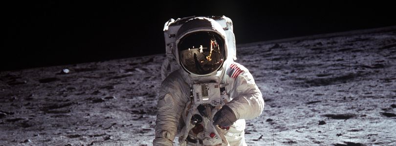 Astronaut Buzz Aldrin on the Moon, 21 July 1969