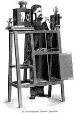 The Lumière's "Cinematograph" in action