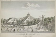 Historisches Bild der "Promenades Aeriennes" im Jardin Baujon, Paris (um 1820)