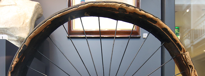 Dunlop's first pneumatic tyre in the Scottish National Museum, Edinburgh