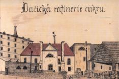 The sugar factory in Datschitz (Dačice)