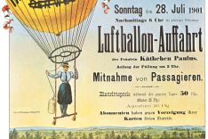 Historisches Werbeplakat für eine Flugschau von Paulus