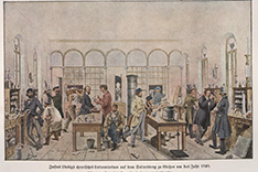 Liebig's laboratory in Giessen around 1840