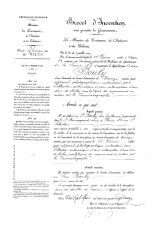 Patentschrift FR 219350 für Léon Guillaume Boulys "Cinematographé", 1892