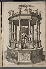 Frontispiece of the "Tabulae Rudolphinae", engraved by Georg Koeler 