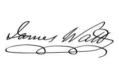 Jammes Watt´s signature