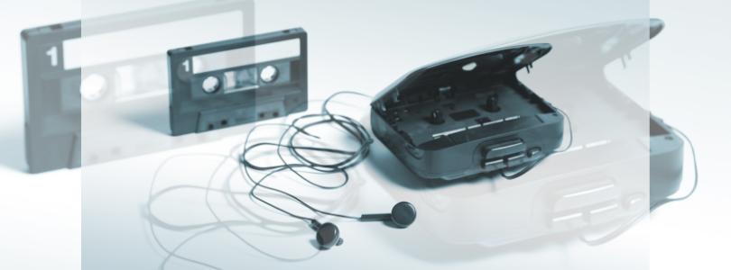 Walkman with headphones