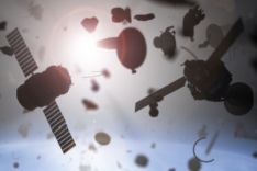 Satellites and space debris in space