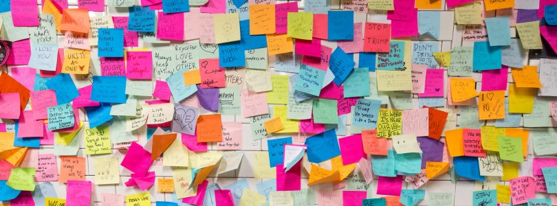 Wall full of Post-it